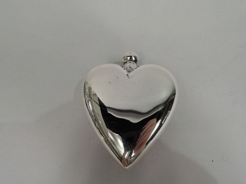 Old-Fashioned English Sterling Silver Heart-Shaped Perfume