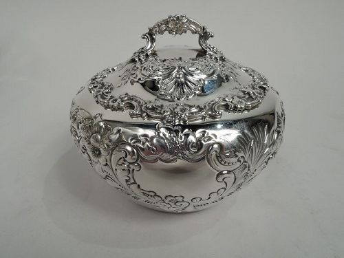 Antique American Edwardian Classical Sterling Silver Trinket Box