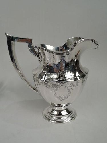 Gorham Engraved Plymouth Sterling Silver Water Pitcher 1907