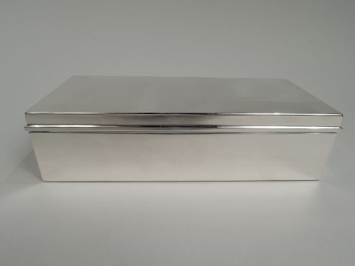 Tiffany Stylish Midcentury Modern Sterling Silver Desk Box