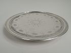 Antique Tiffany Edwardian Regency Sterling Silver Footed Cake Plate
