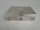 Reed & Barton Victorian Art Nouveau Sterling Silver Jewelry Box