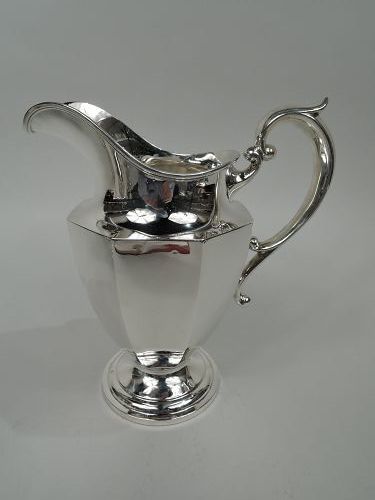 Traditional American Classical Sterling Silver Water Pitcher