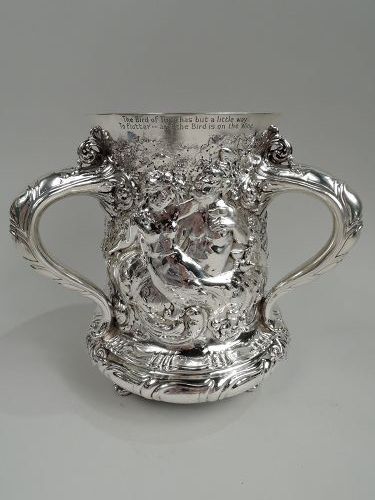 Antique Tiffany American Classical Sterling Silver Loving Cup