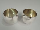 Pair of Tiffany Midcentury Modern Sterling Silver Jefferson Cups
