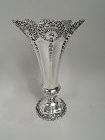Fancy Antique Tiffany Edwardian Classical Sterling Silver Vase