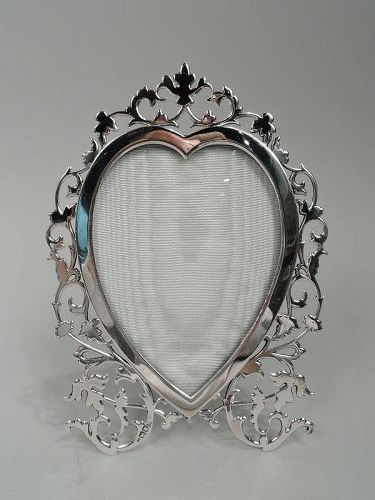 Antique English Edwardian Valentine’s Day Heart Picture Frame