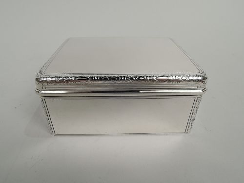 Tiffany American Modern Classical Sterling Silver Box C 1927
