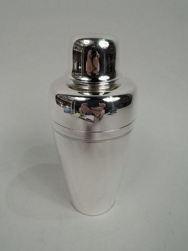 Tiffany Midcentury Sterling Silver Classic Bullet Cocktail Shaker