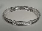 Antique French Belle Epoque Classical Silver Gallery Tray