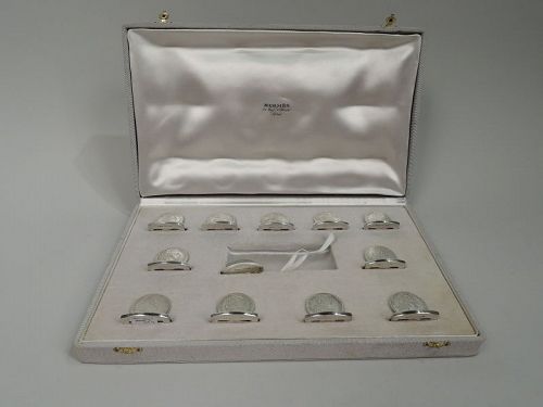 Set of 12 Hermès Place Card Holders with Ancien Regime Coins