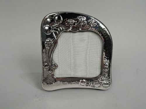 English Art Nouveau Sterling Silver Picture Frame