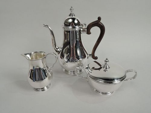 Gorham George I Sterling Silver 3-Piece Coffee Set 1956