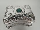 Fancy American Victorian Regency Sterling Silver Jewelry Box