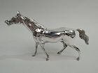 Fine Quality Antique German Silver Thoroughbred Horse Figure C 1920