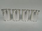 Set of 4 International Traditional Sterling Silver Mint Julep Cups