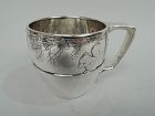 Tiffany Sterling Silver Baby Cup with Thrifty Acorn-Nibbling Squirrel
