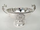 French Classical Silver Bowl with Lion Head Handles