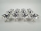 Set of 12 Tiffany American Modern Sterling Silver Dessert Cups