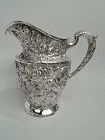 Schofield Baltimore Rose Repousse Sterling Silver Water Pitcher