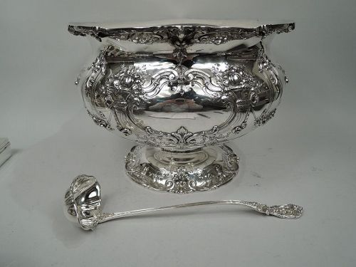 Rare Reed & Barton Francis I Sterling Silver Punchbowl with Ladle 1950