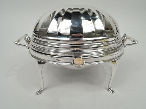 English Classical Sterling Silver Bun Warmer 1927