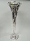 Tall Antique Tiffany Aesthetic Sterling Silver Trumpet Vase