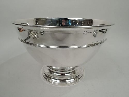 Tiffany Modern Classical Sterling Silver Centerpiece Trophy Bowl