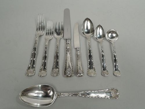Tiffany Wave Edge Sterling Silver Dinner Set with 91 Pieces