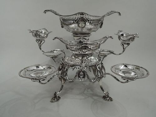 English Georgian Neoclassical Epergne by Thomas Pitts 1774