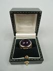 Handsome American Modern 14k Yellow Gold and Amethyst Man’s Ring