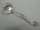 Antique Tiffany Chrysanthemum Sterling Silver Oyster Ladle
