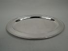 Tiffany American Large and Modern Sterling Silver Oval Serving Tray