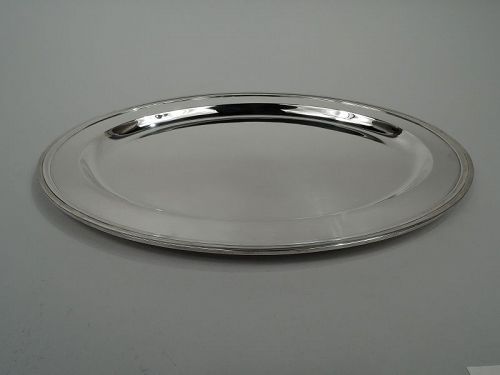 Tiffany American Large and Modern Sterling Silver Oval Serving Tray