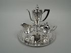 Antique Tiffany Winthrop Sterling Silver Coffee Set on Tray