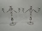 Pair of Reed & Barton Francis I Sterling Silver 3-Light Candelabra