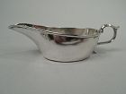 New York Classical Coin Silver Pap Boat by Gale, Woods & Hughes