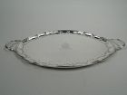 English Georgian Neoclassical Sterling Silver Serving Tray 1792