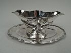 Antique French Belle Epoque Classical Sauceboat on Stand