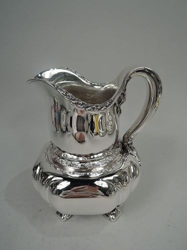 Antique Tiffany Chrysanthemum Sterling Silver Water Pitcher