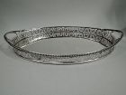 Antique English Victorian Classical Sterling Silver Gallery Tray
