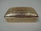 Antique American Edwardian Classical 14k Gold Jewelry Box