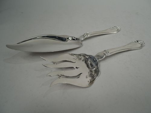 Dominick & Haff Century American Sterling Silver Fish Serving Pair