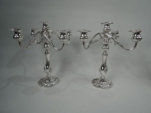 Pair of Reed & Barton Francis I Sterling Silver 5-Light Candelabra