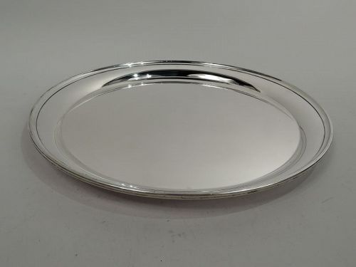 Stieff Midcentury Modern Sterling Silver 14-Inch Appetizer Tray
