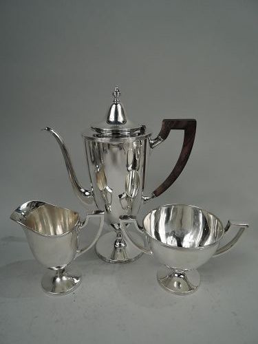Tiffany Edwardian Classical Sterling Silver 3-Piece Coffee Set