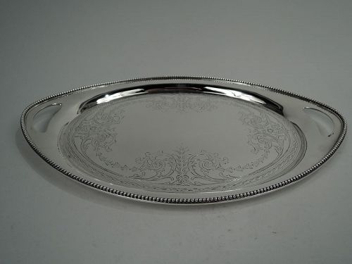 Antique Tiffany Victorian Classical Sterling Silver Tray