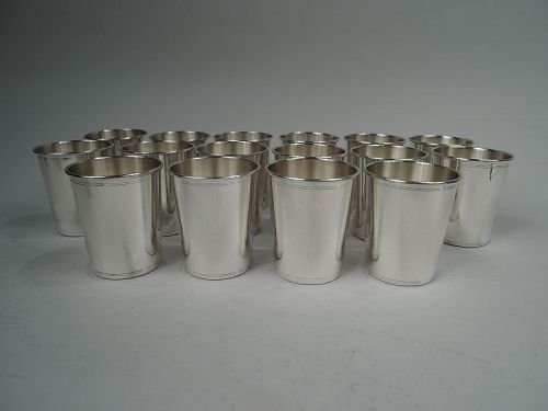 Set of 16 American Sterling Silver Mint Juleps