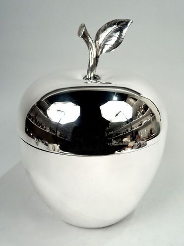 Extra Large Tiffany Midcentury Modern Sterling Silver Apple Ice Bucket