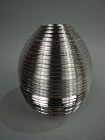 Super Stylish Portuguese Art Deco Silver Beehive Vase